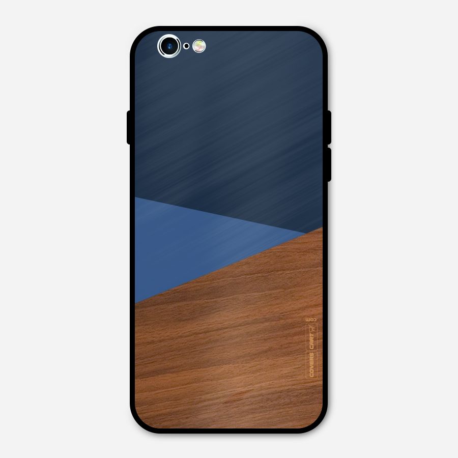 Crossed Lines Pattern Metal Back Case for iPhone 6 6s