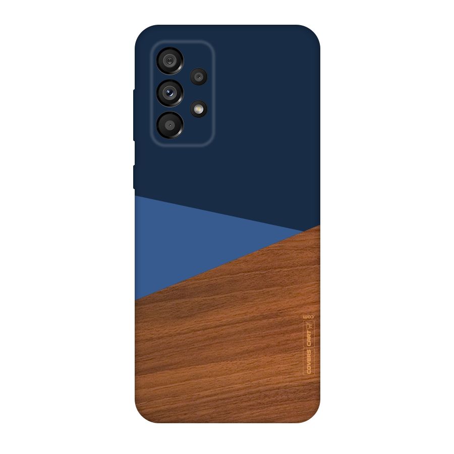 Crossed Lines Pattern Original Polycarbonate Back Case for Galaxy A73 5G