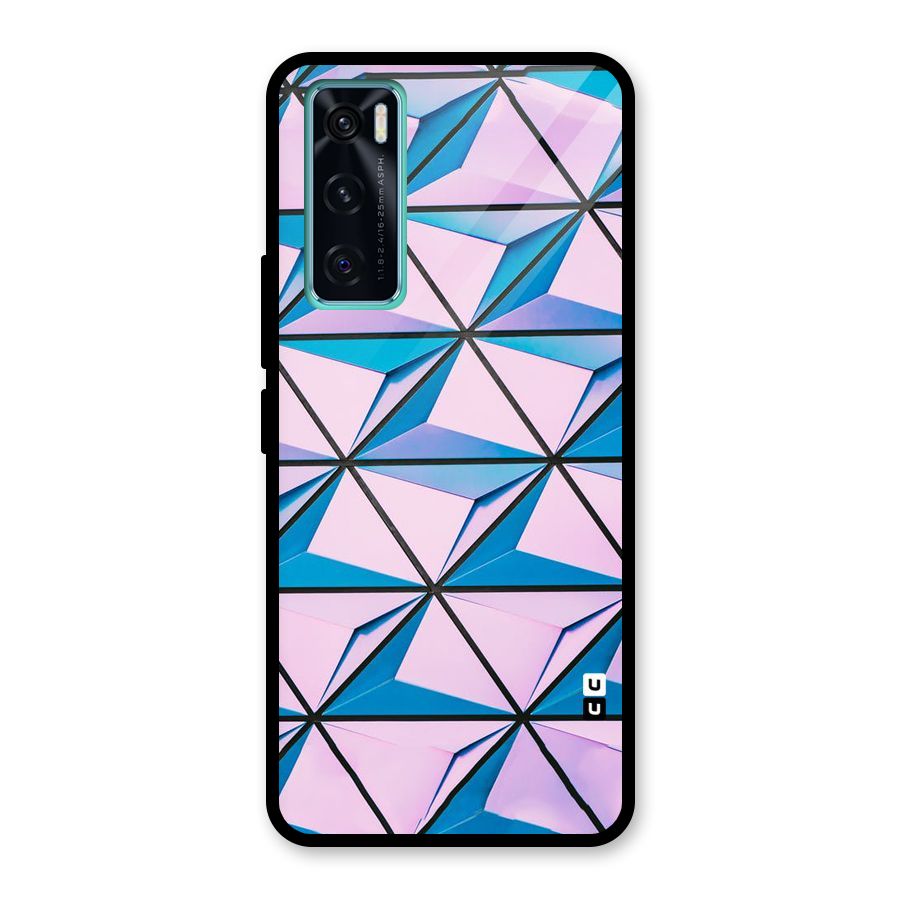 Crystal Abstract Glass Back Case for Vivo V20 SE