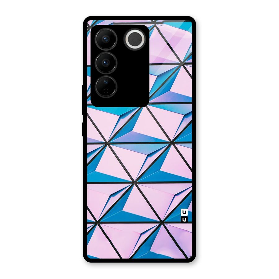 Crystal Abstract Glass Back Case for Vivo V27