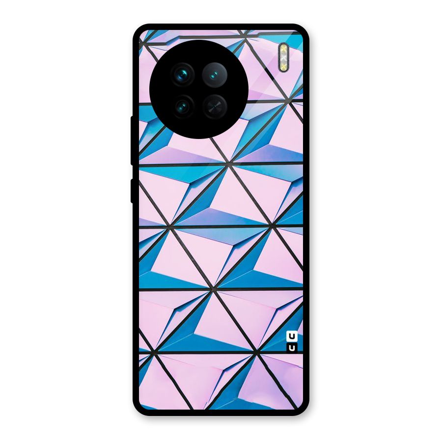 Crystal Abstract Glass Back Case for Vivo X90