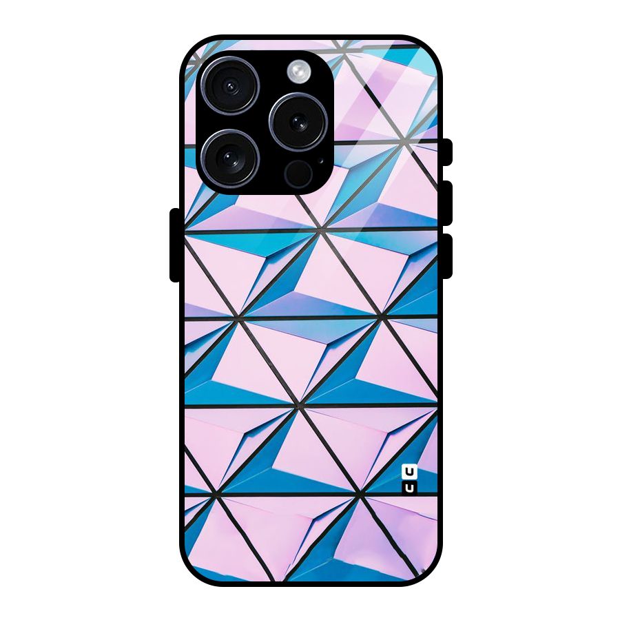 Crystal Abstract Glass Back Case for iPhone 15 Pro