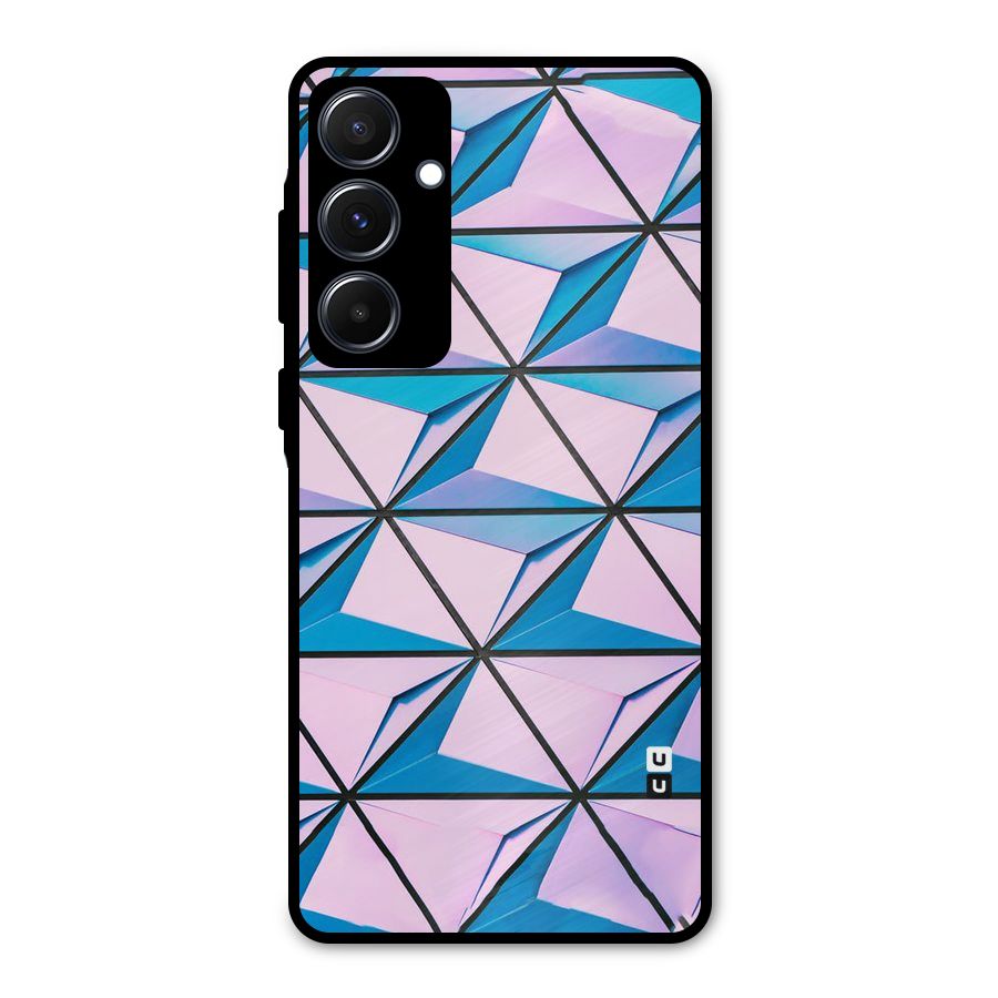 Crystal Abstract Metal Back Case for Galaxy A55