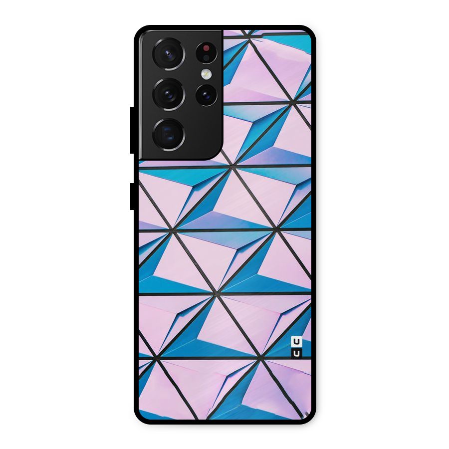Crystal Abstract Metal Back Case for Galaxy S21 Ultra 5G