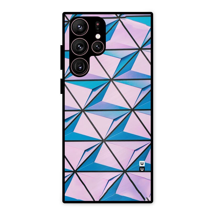 Crystal Abstract Metal Back Case for Galaxy S22 Ultra 5G