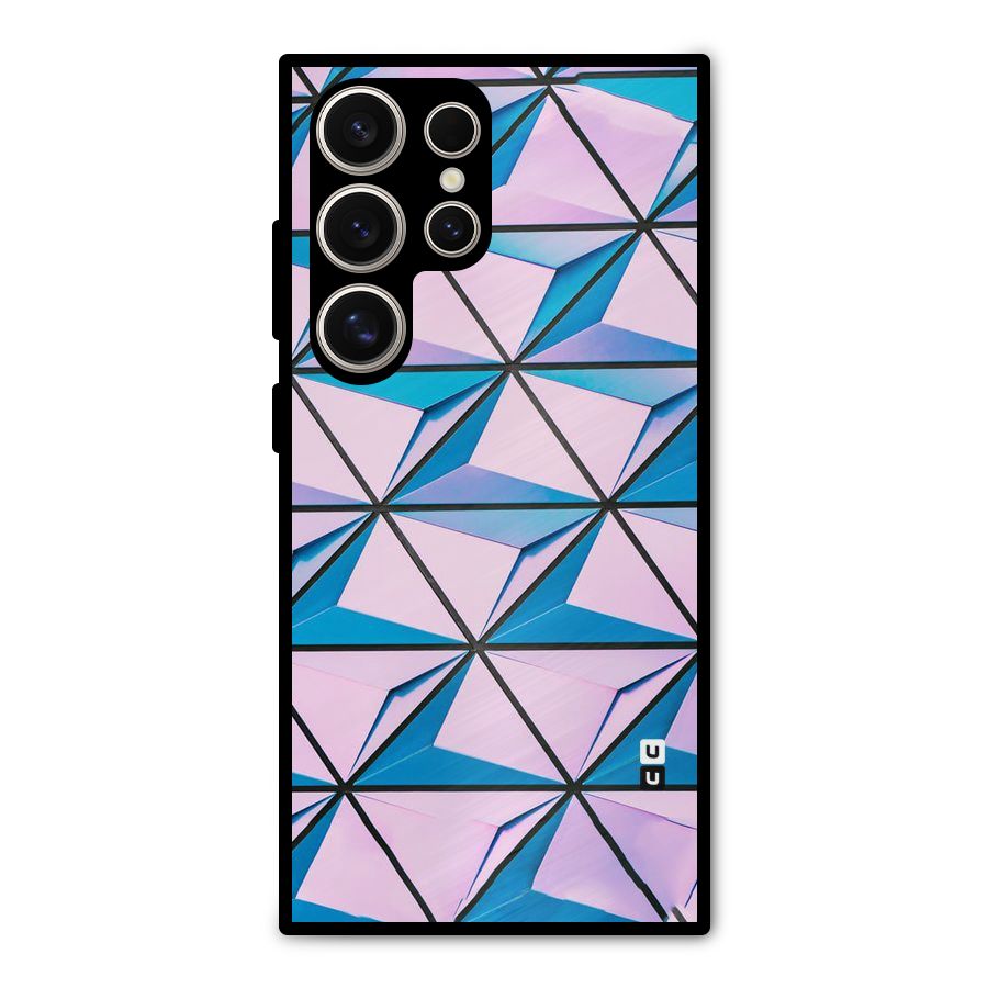 Crystal Abstract Metal Back Case for Galaxy S24 Ultra