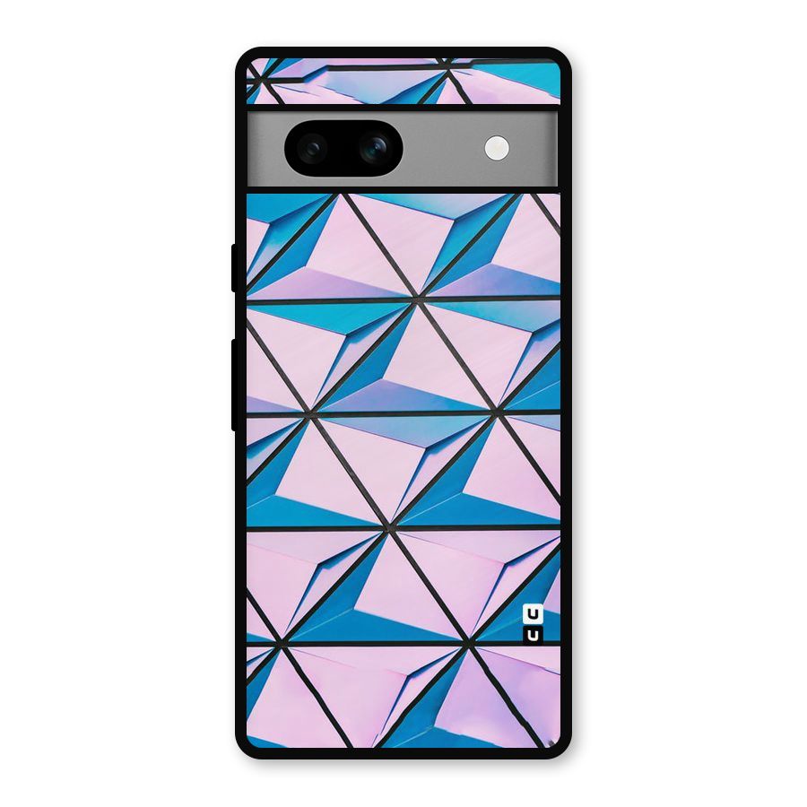 Crystal Abstract Metal Back Case for Google Pixel 7a