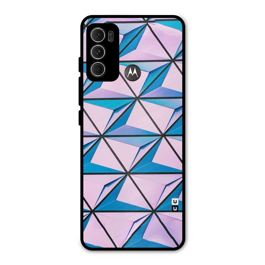 Crystal Abstract Metal Back Case for Moto G60