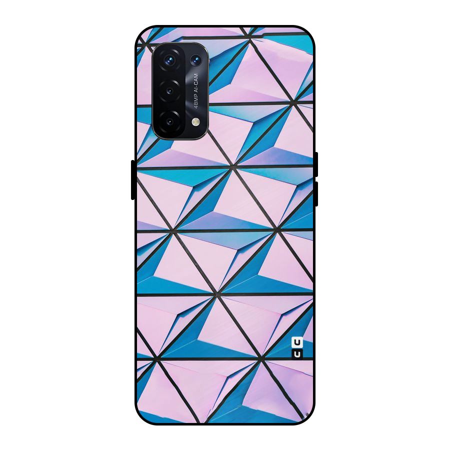 Crystal Abstract Metal Back Case for Oppo A74 5G