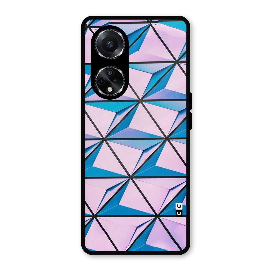 Crystal Abstract Metal Back Case for Oppo F23