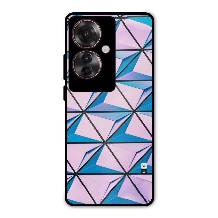 Crystal Abstract Metal Back Case for Oppo F25 Pro