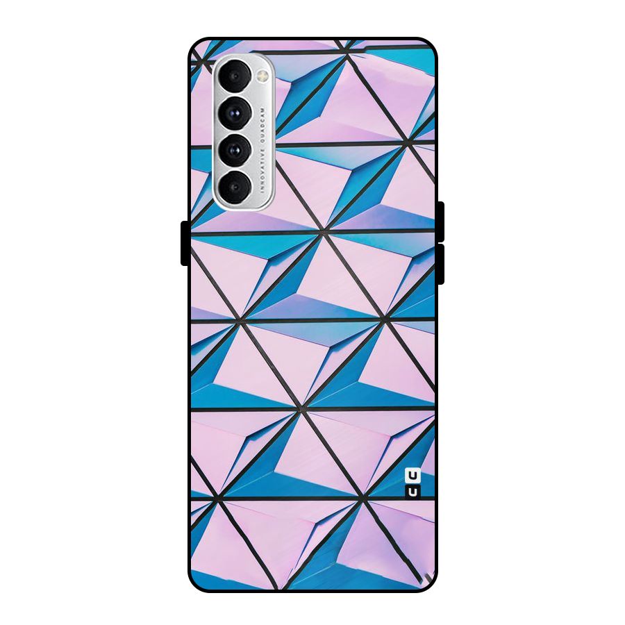 Crystal Abstract Metal Back Case for Oppo Reno4 Pro