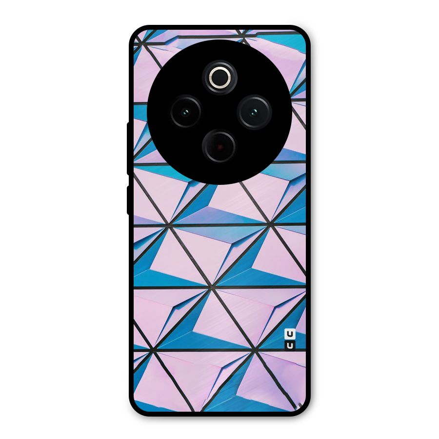 Crystal Abstract Metal Back Case for Vivo T4