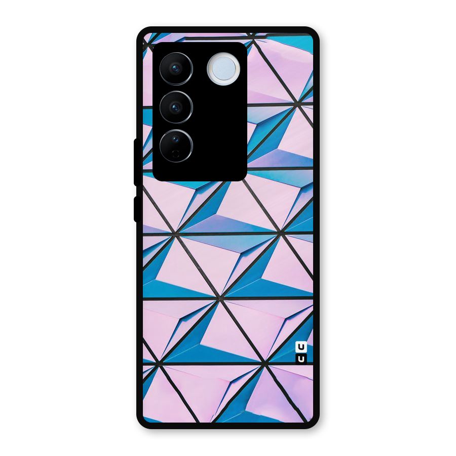 Crystal Abstract Metal Back Case for Vivo V27 Pro