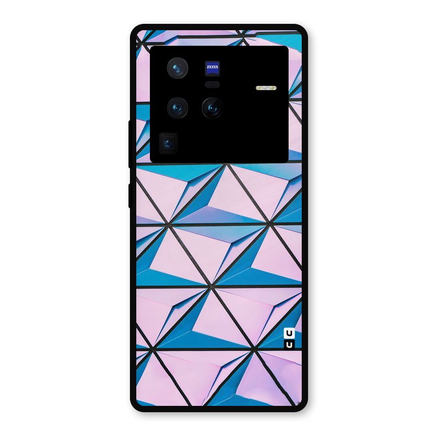 Crystal Abstract Metal Back Case for Vivo X80 Pro