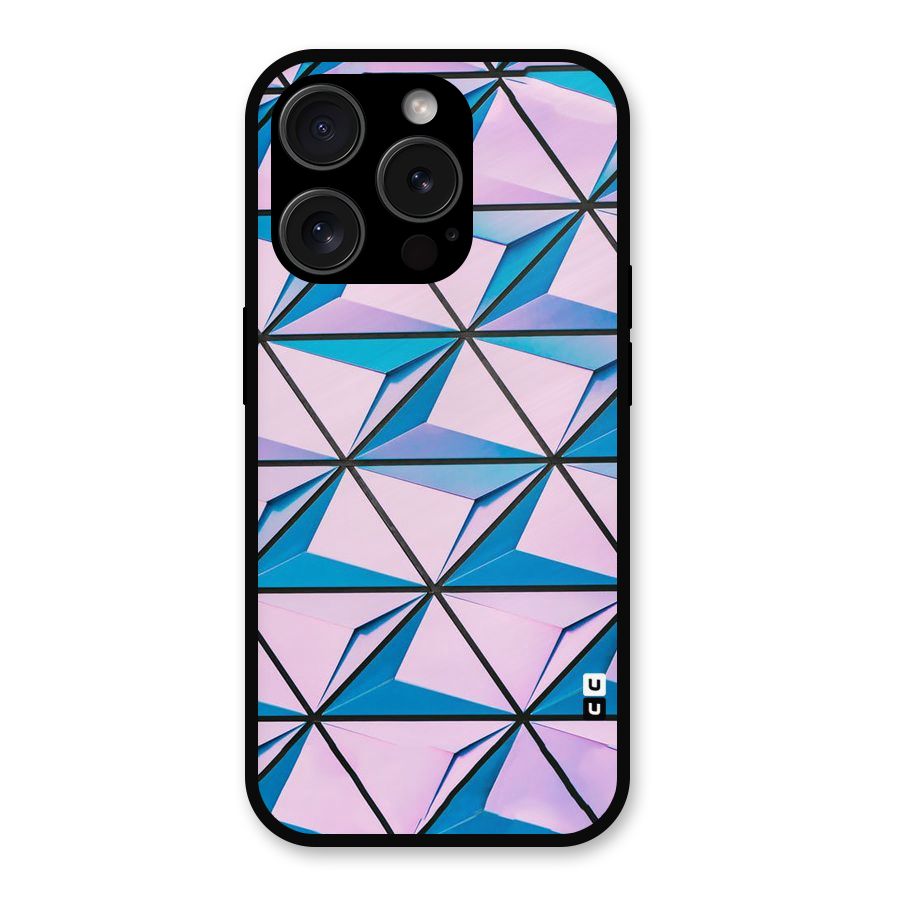 Crystal Abstract Metal Back Case for iPhone 15 Pro