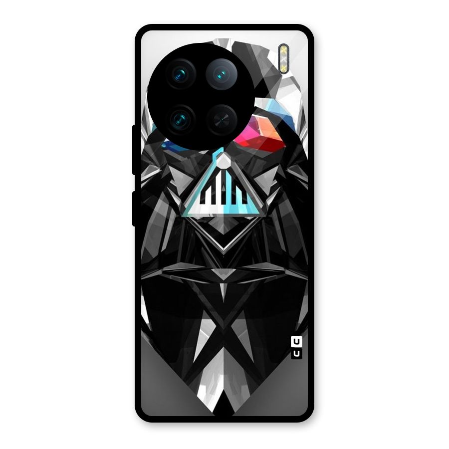 Crystal Robot Glass Back Case for Vivo X90 Pro