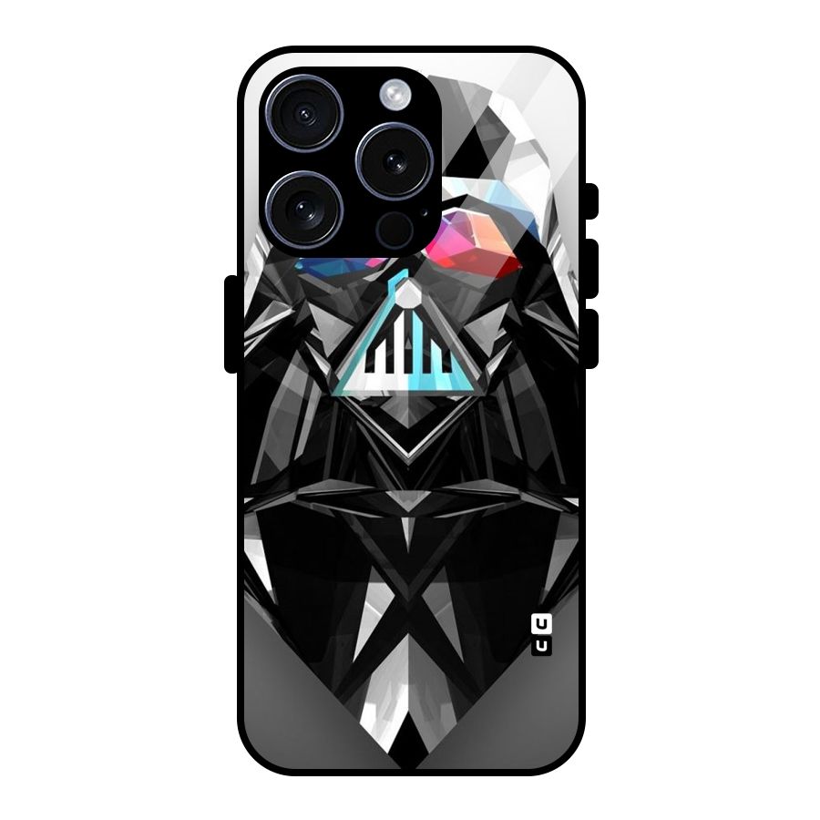Crystal Robot Glass Back Case for iPhone 15 Pro