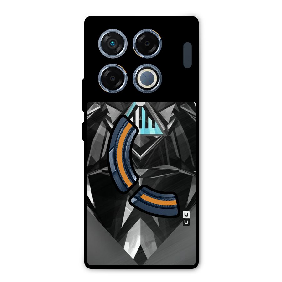 Crystal Robot Metal Back Case for Infinix GT 20 Pro