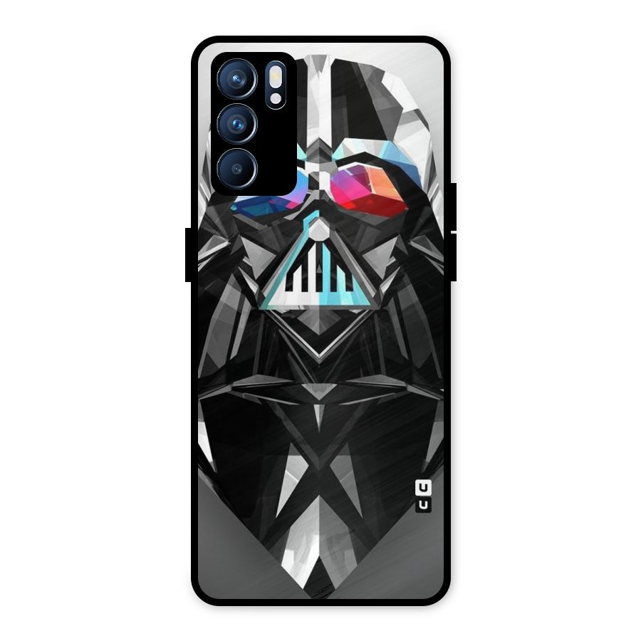 Crystal Robot Metal Back Case for Oppo Reno6 5G