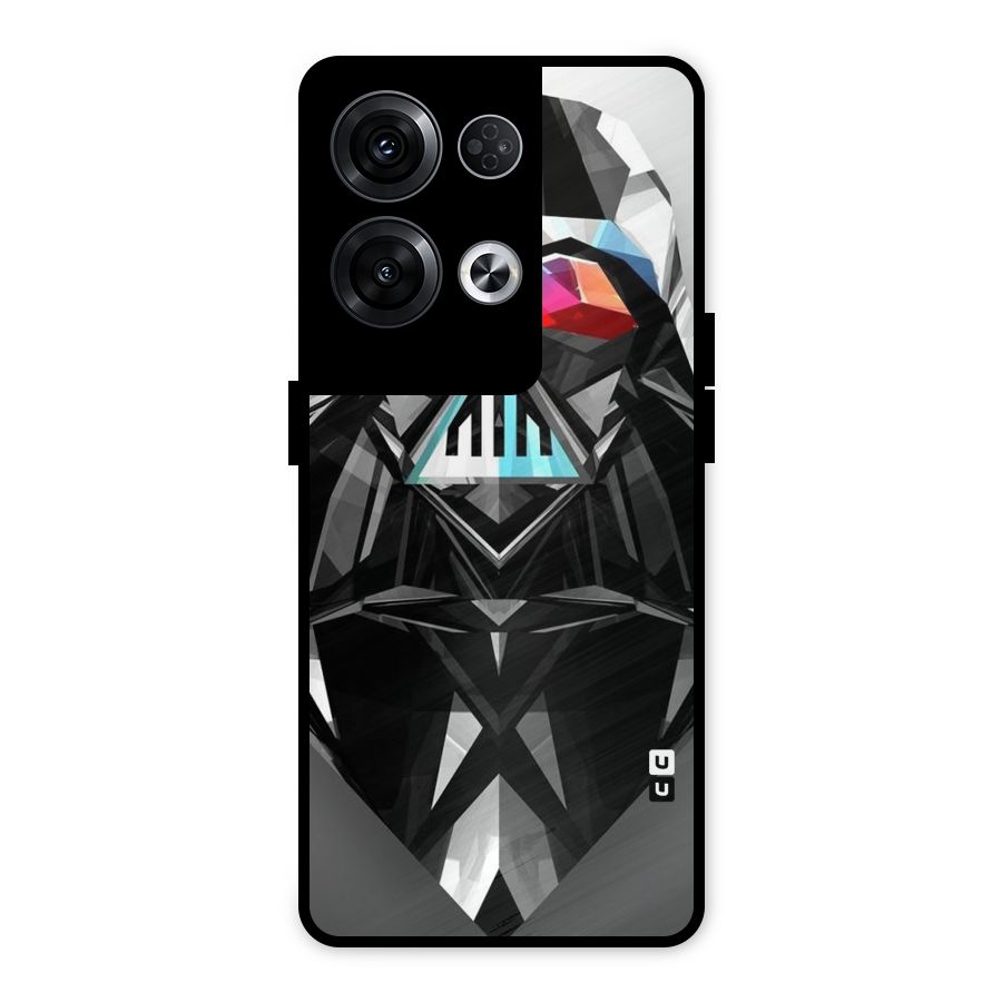 Crystal Robot Metal Back Case for Oppo Reno8 Pro 5G