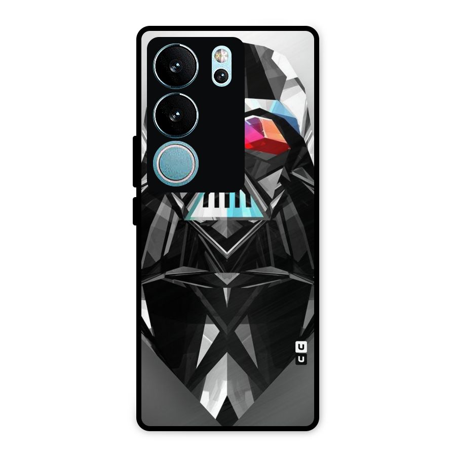 Crystal Robot Metal Back Case for Vivo V29 Pro