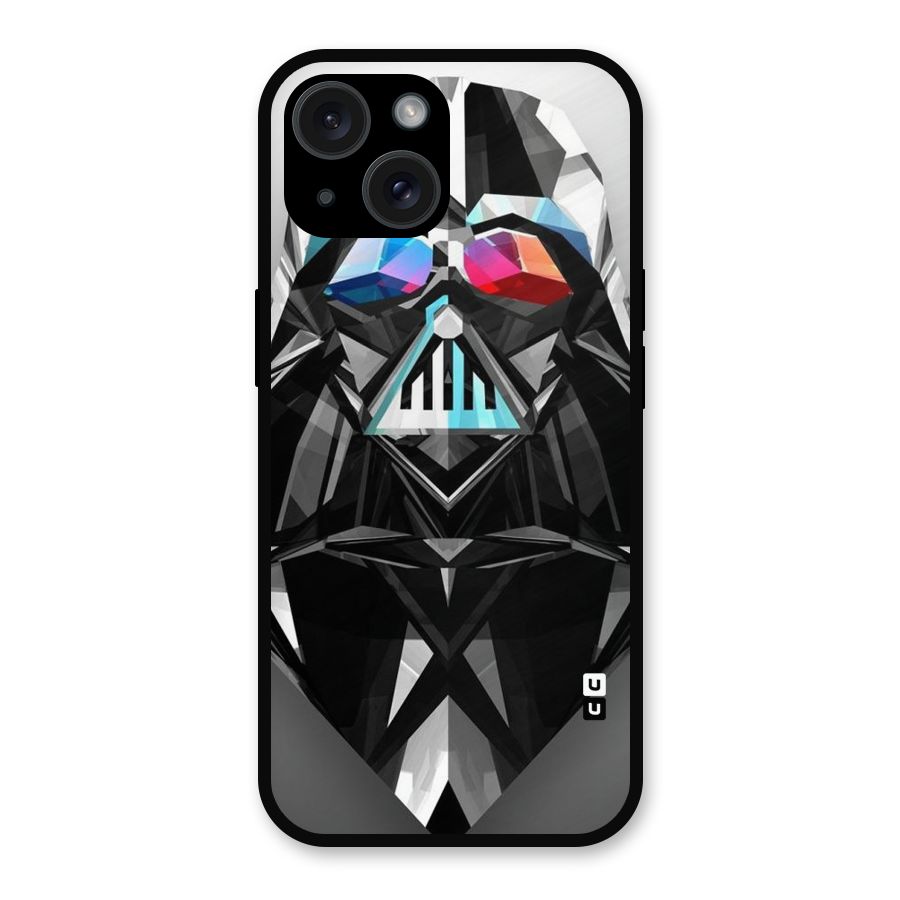 Crystal Robot Metal Back Case for iPhone 15