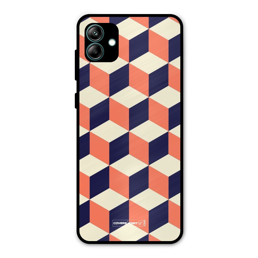 Cube Pattern Metal Back Case for Galaxy A04