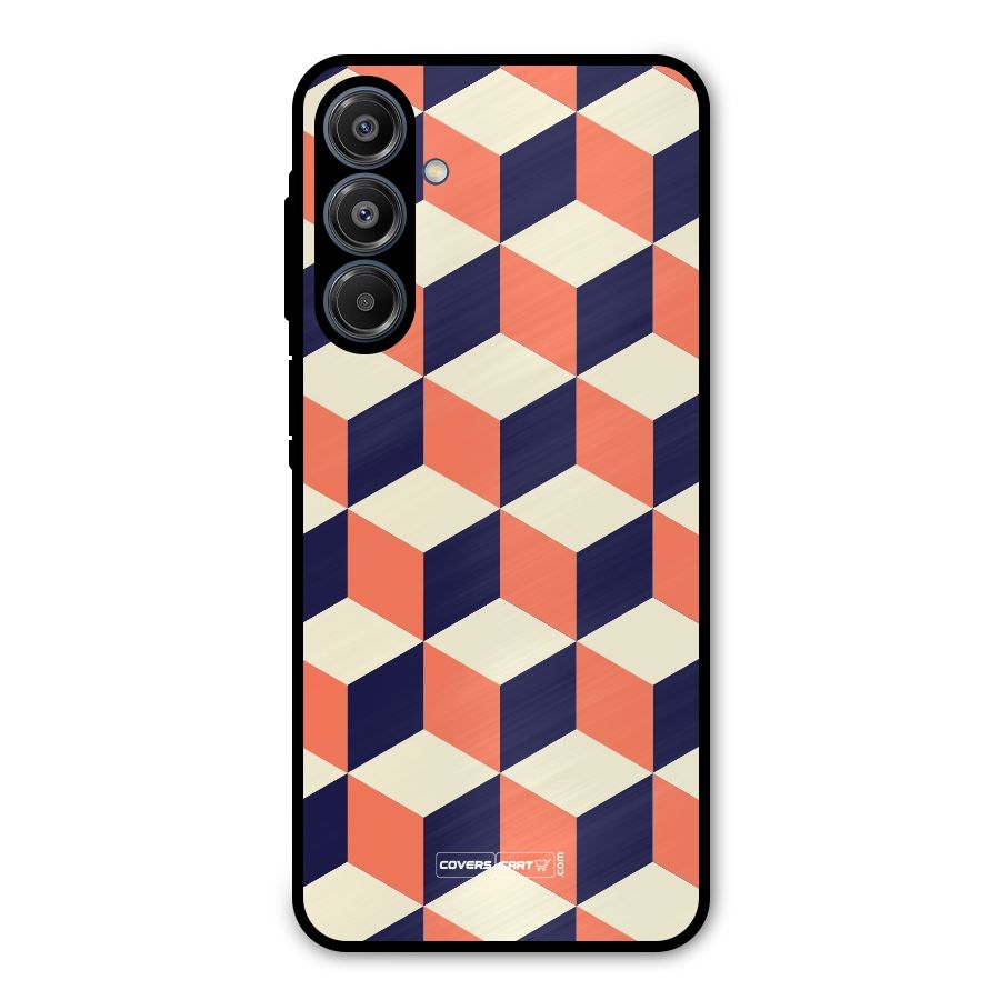 Cube Pattern Metal Back Case for Galaxy A16 5G