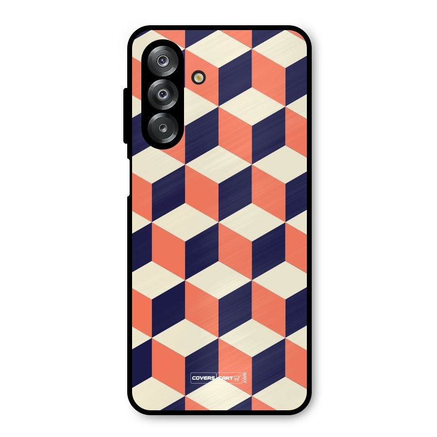 Cube Pattern Metal Back Case for Galaxy A26