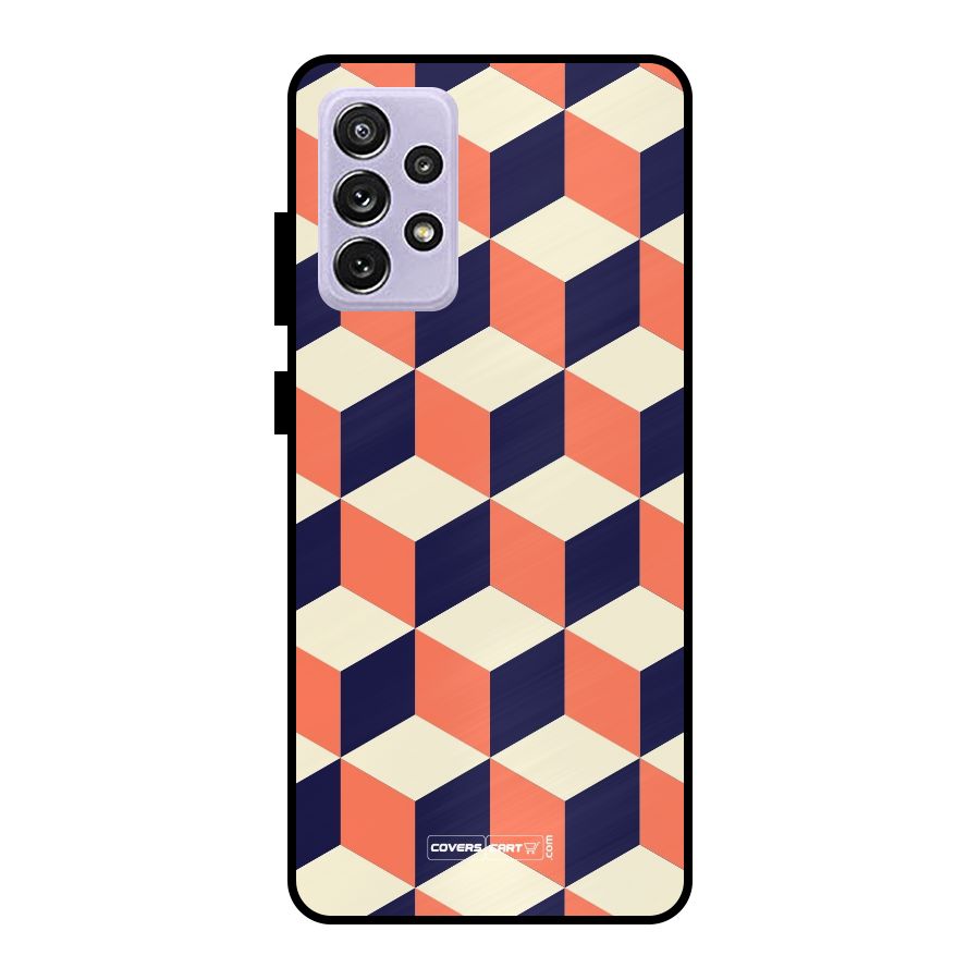 Cube Pattern Metal Back Case for Galaxy A72
