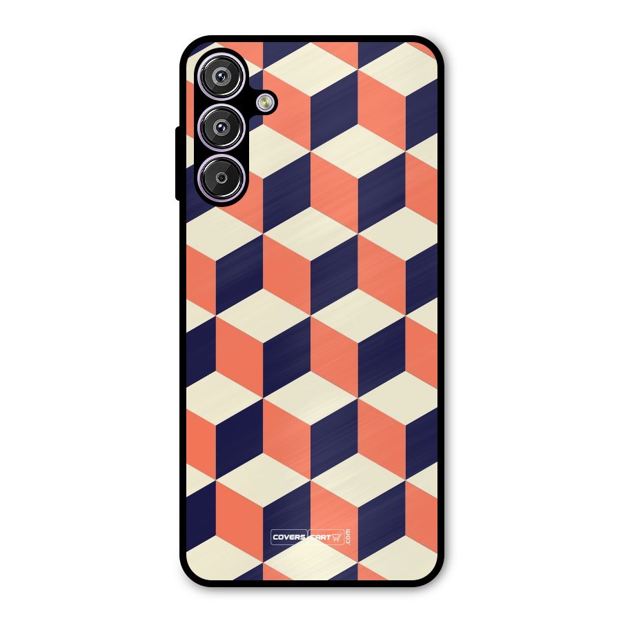 Cube Pattern Metal Back Case for Galaxy M15