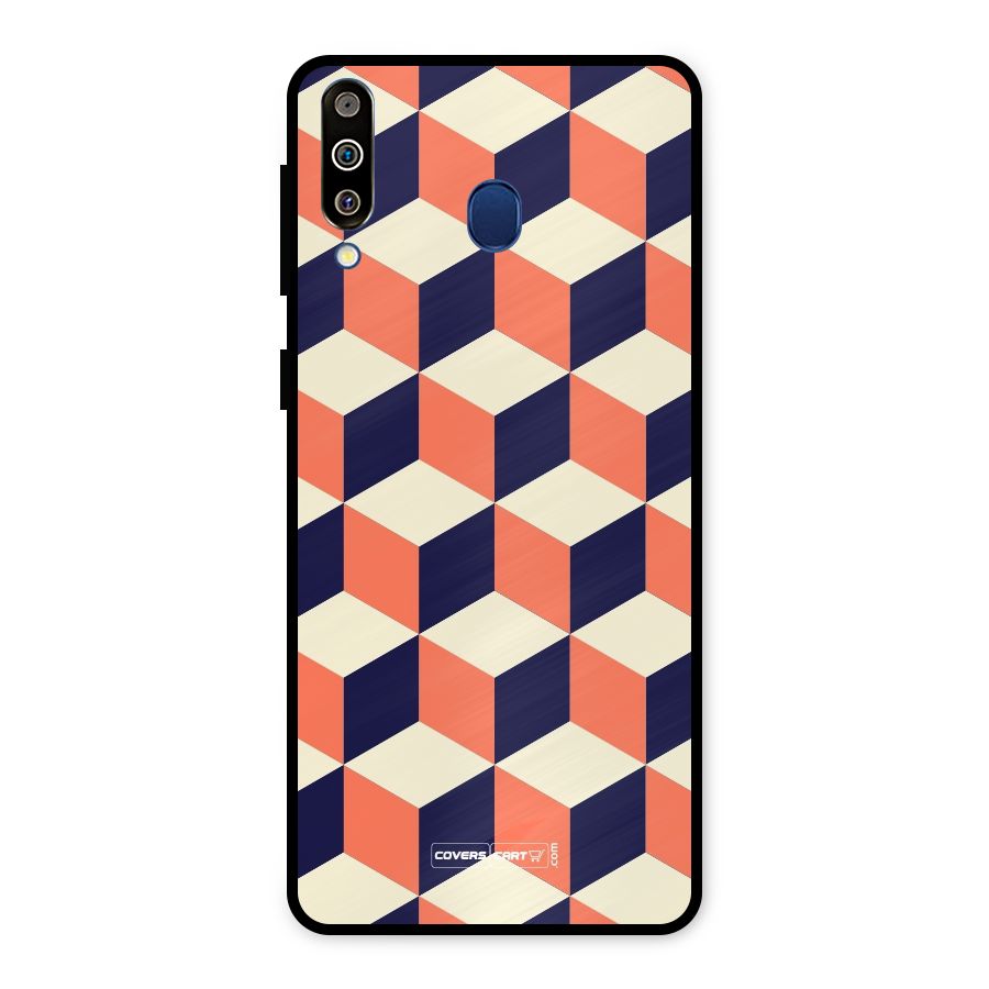 Cube Pattern Metal Back Case for Galaxy M30
