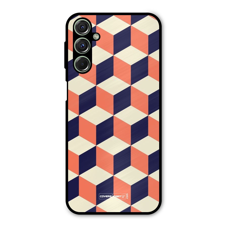Cube Pattern Metal Back Case for Galaxy M34