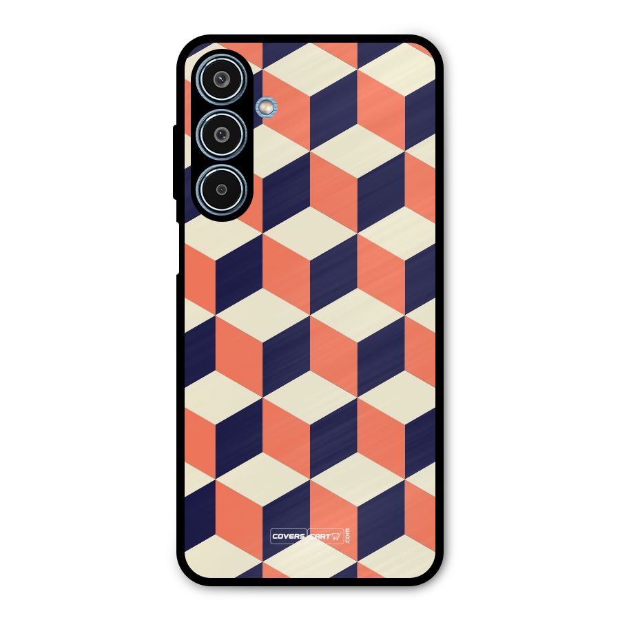 Cube Pattern Metal Back Case for Galaxy M35
