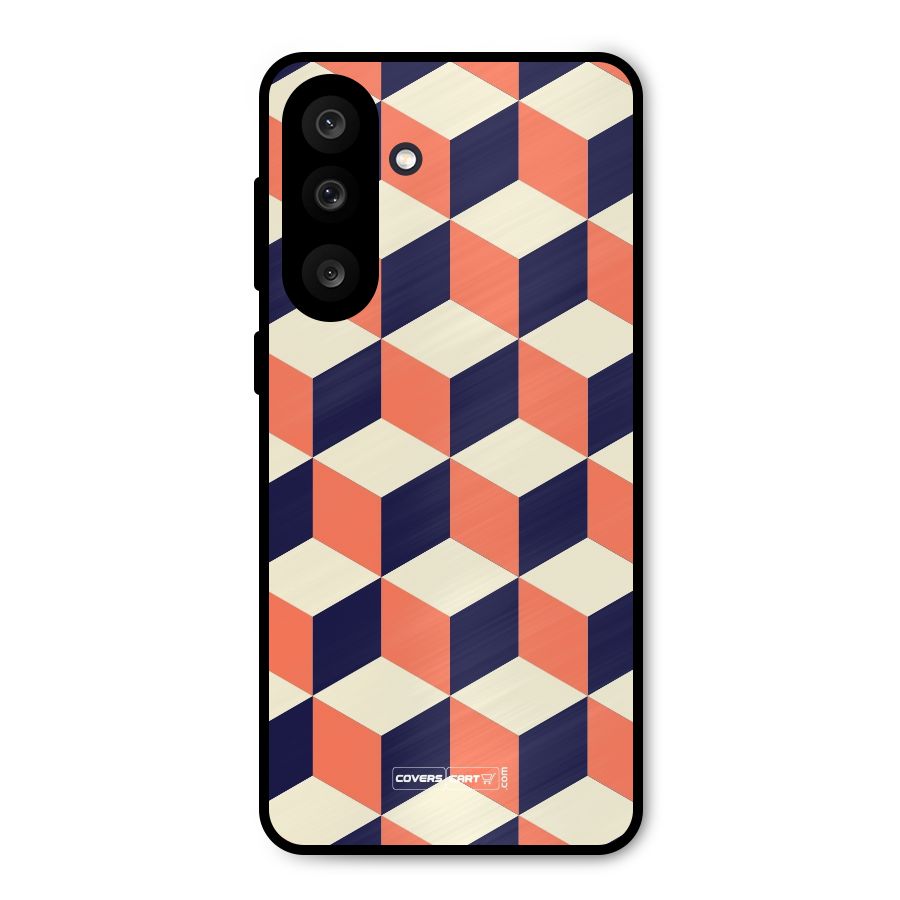 Cube Pattern Metal Back Case for Galaxy M56