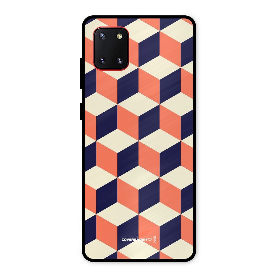 Cube Pattern Metal Back Case for Galaxy Note 10 Lite