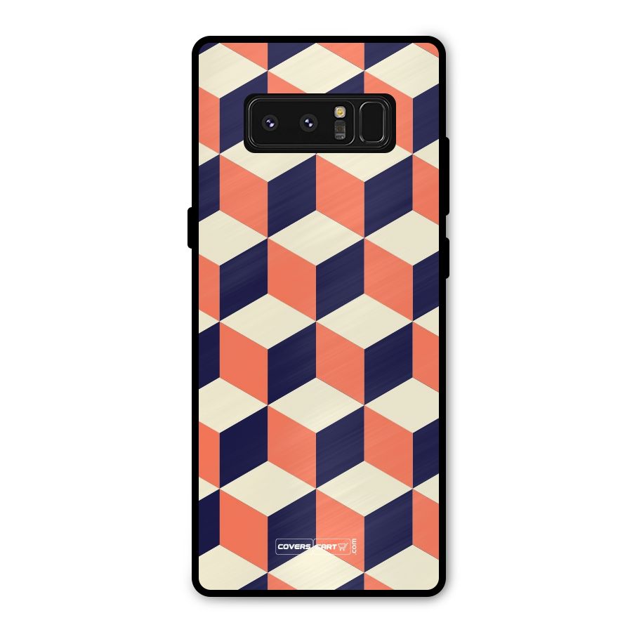 Cube Pattern Metal Back Case for Galaxy Note 8