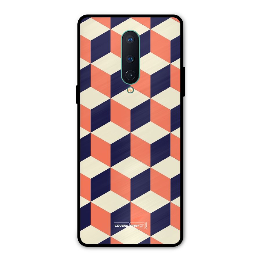 Cube Pattern Metal Back Case for OnePlus 8