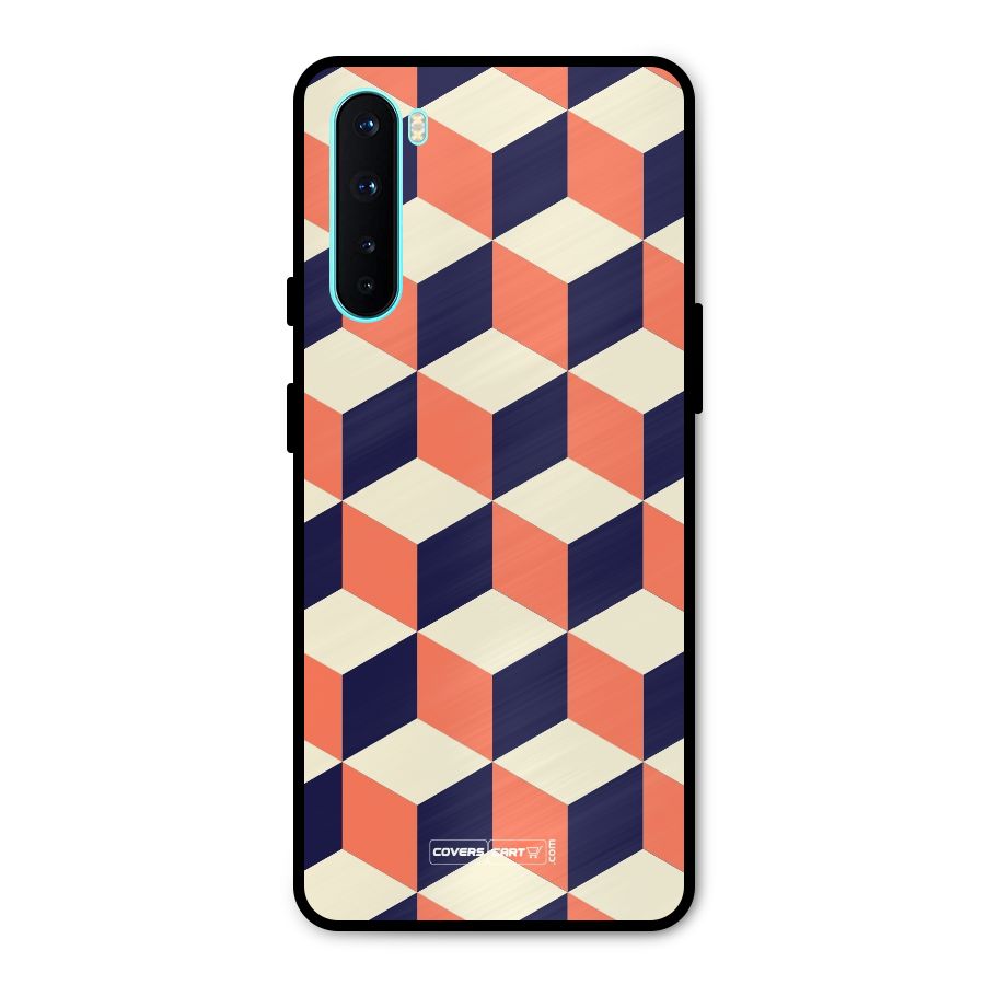 Cube Pattern Metal Back Case for OnePlus Nord