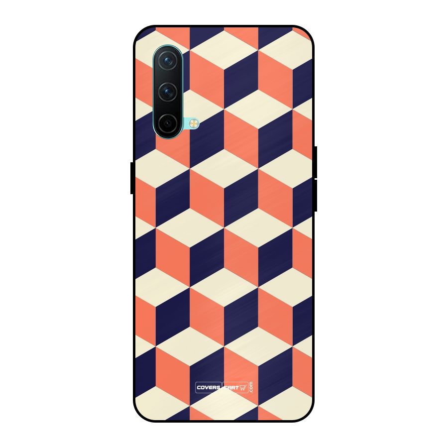 Cube Pattern Metal Back Case for OnePlus Nord CE 5G