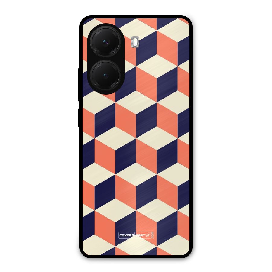 Cube Pattern Metal Back Case for Poco X7 Pro