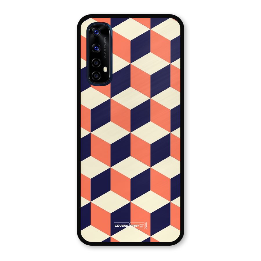 Cube Pattern Metal Back Case for Realme Narzo 20 Pro