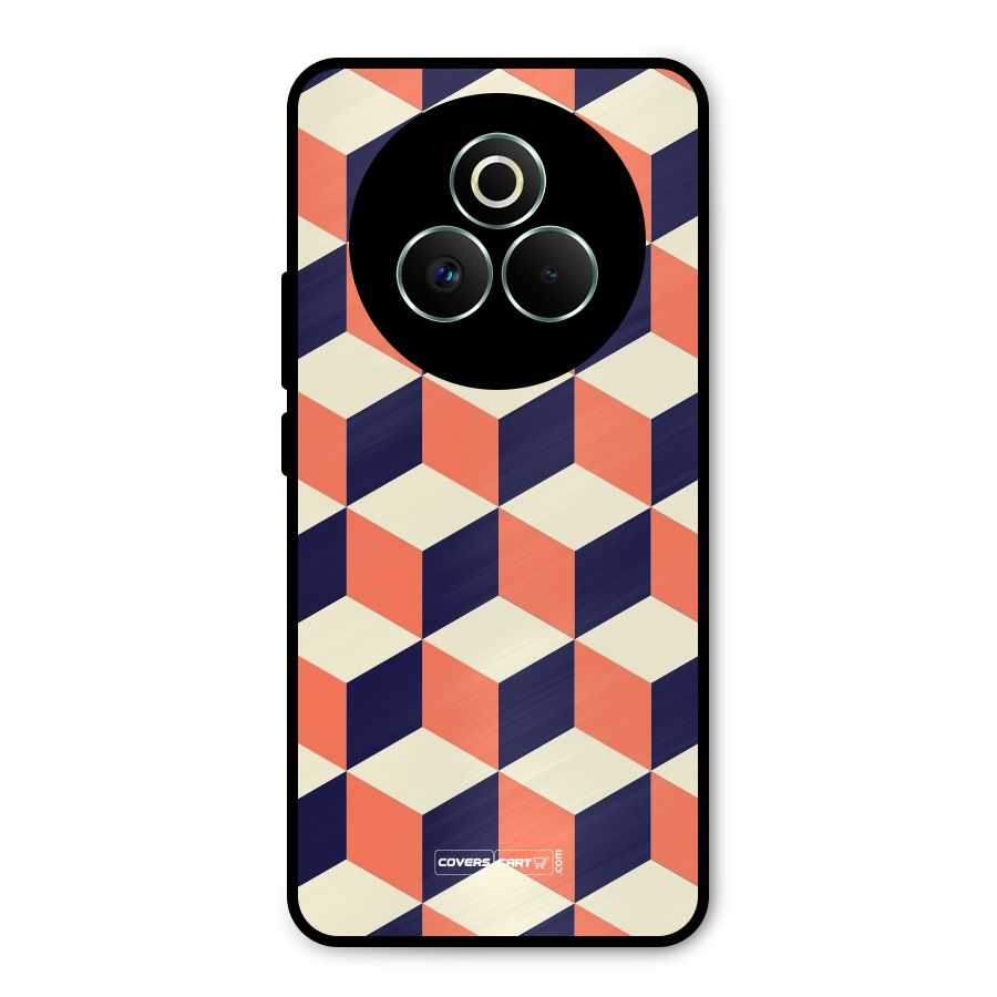 Cube Pattern Metal Back Case for Realme P3 Pro