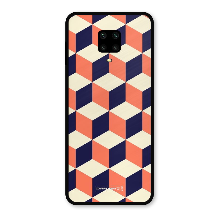 Cube Pattern Metal Back Case for Redmi Note 10 Lite