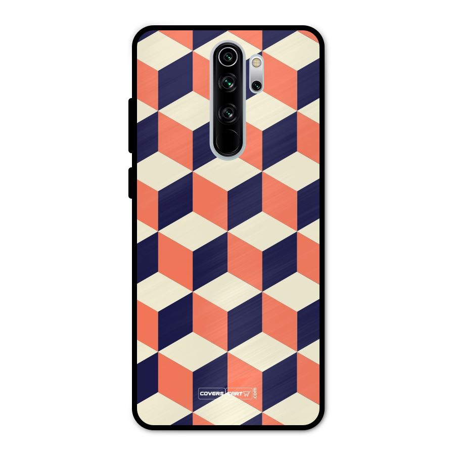 Cube Pattern Metal Back Case for Redmi Note 8 Pro