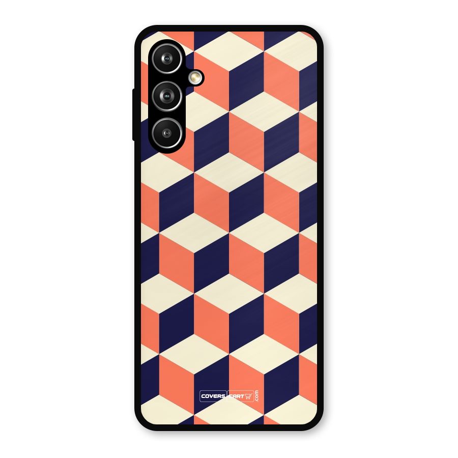 Cube Pattern Metal Back Case for Samsung Galaxy M54