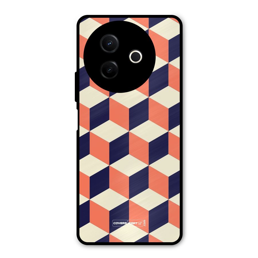 Cube Pattern Metal Back Case for Vivo Y39