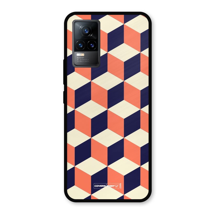 Cube Pattern Metal Back Case for Vivo Y73
