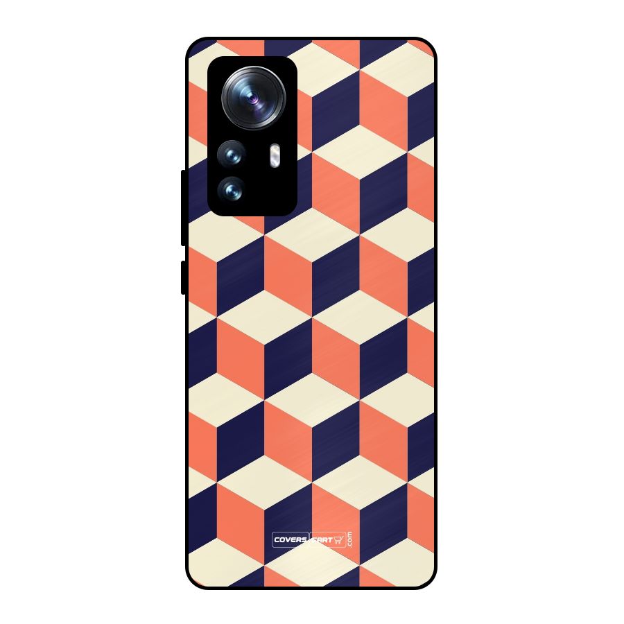 Cube Pattern Metal Back Case for Xiaomi 12 Pro